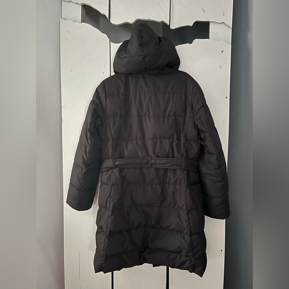 J. Crew Long Wintress Puffer Jacket Waist Tie Medium Petite - Picture 4 of 13